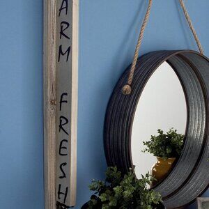 Farm Fresh Wooden Wall Accent Hanging Sign NWT